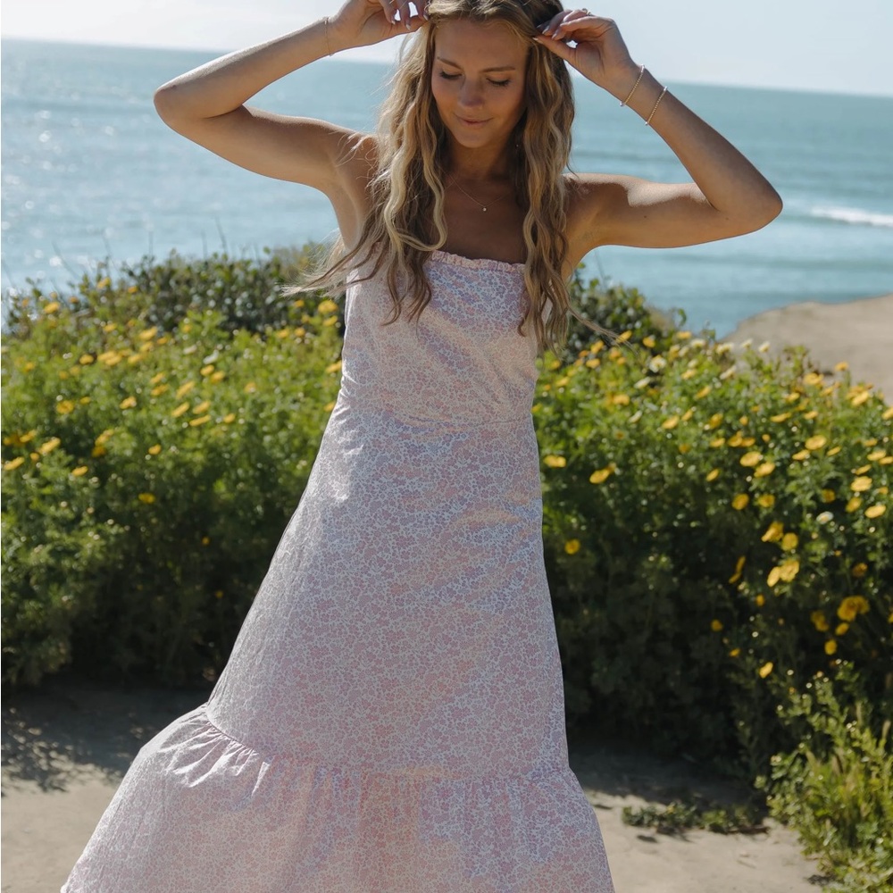 Willard Road Pink Floral Cotton Dress